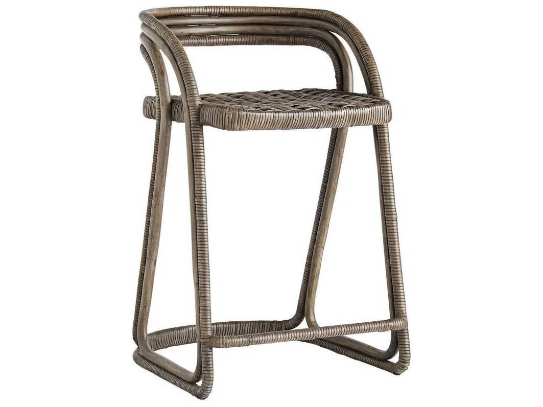 Arteriors Home Moth Gray Rattan Counter Stool Harrington