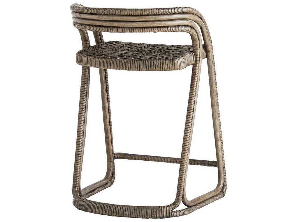 Arteriors Home Moth Gray Rattan Counter Stool Harrington