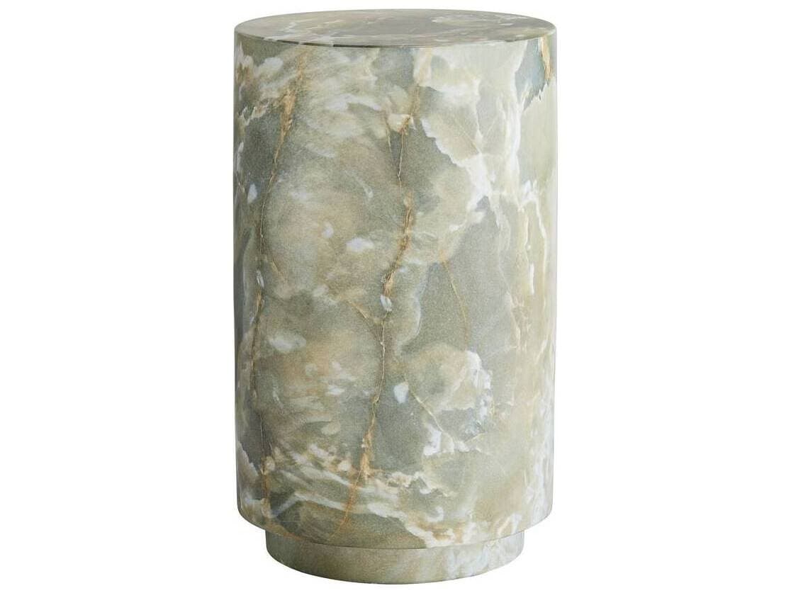 Arteriors Home Round Jade Faux Marble Herbie End Table