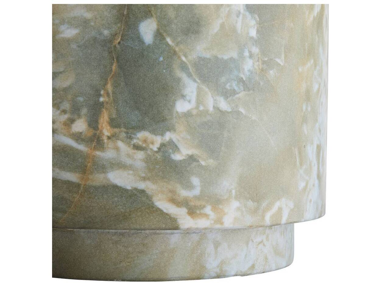 Arteriors Home Round Jade Faux Marble Herbie End Table