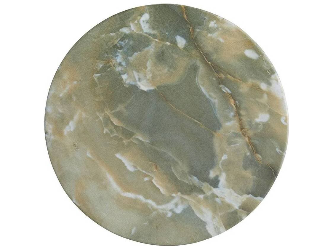 Arteriors Home Round Jade Faux Marble Herbie End Table