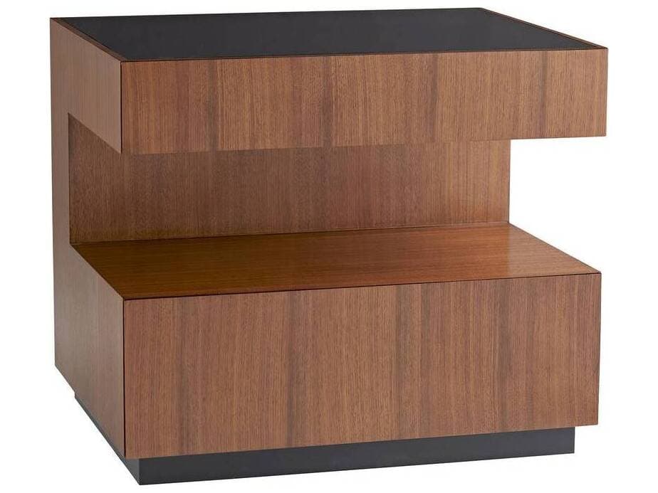 Arteriors Home Rectangular Wood Satin Walnut Geron End Table