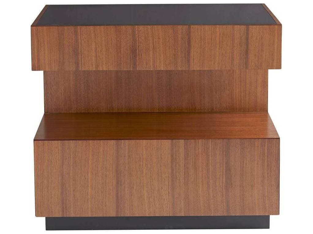 Arteriors Home Rectangular Wood Satin Walnut Geron End Table