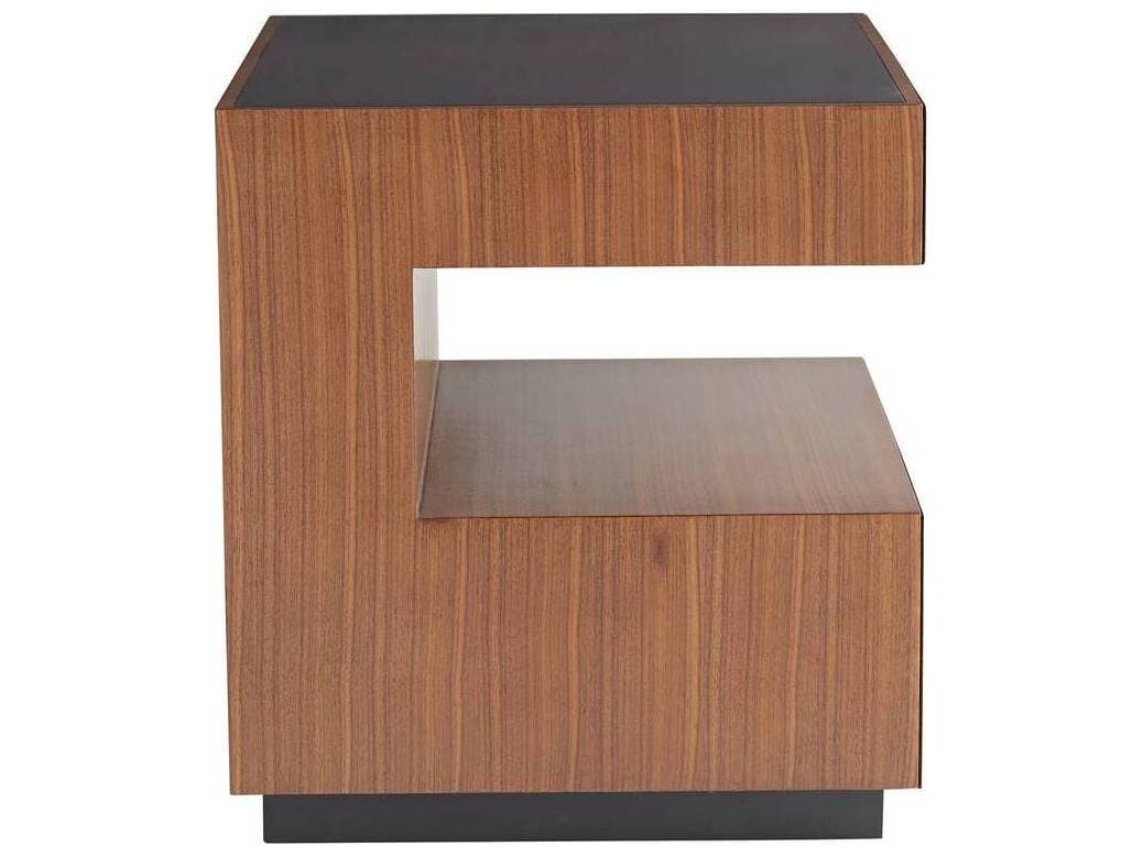 Arteriors Home Rectangular Wood Satin Walnut Geron End Table