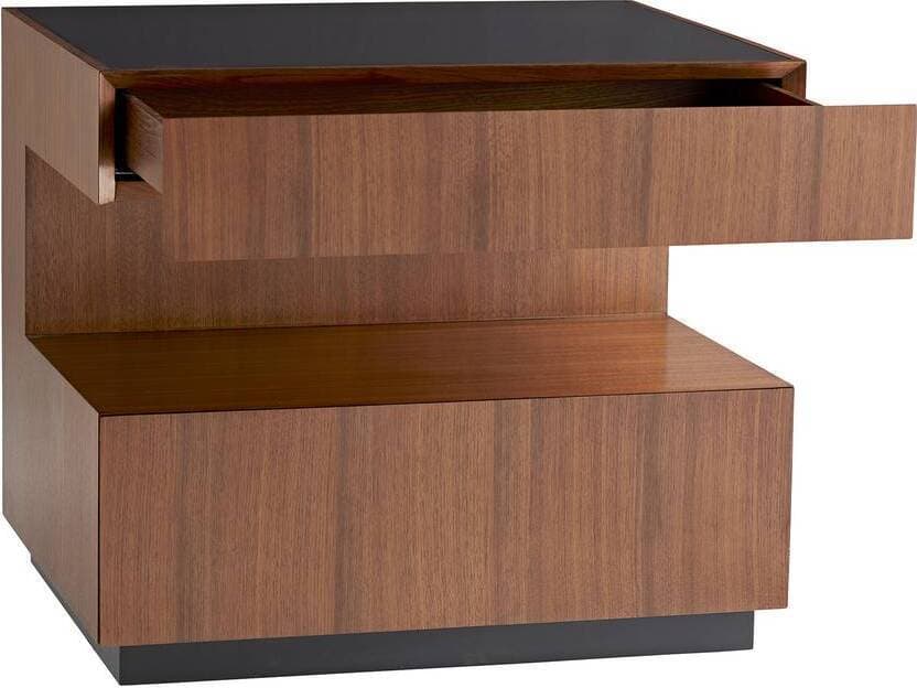 Arteriors Home Rectangular Wood Satin Walnut Geron End Table