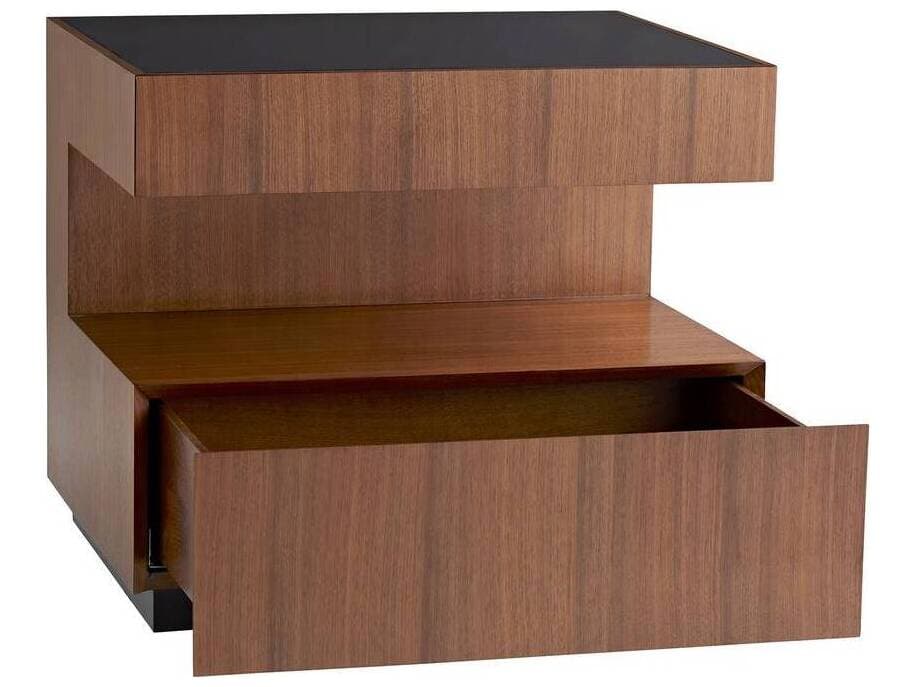 Arteriors Home Rectangular Wood Satin Walnut Geron End Table