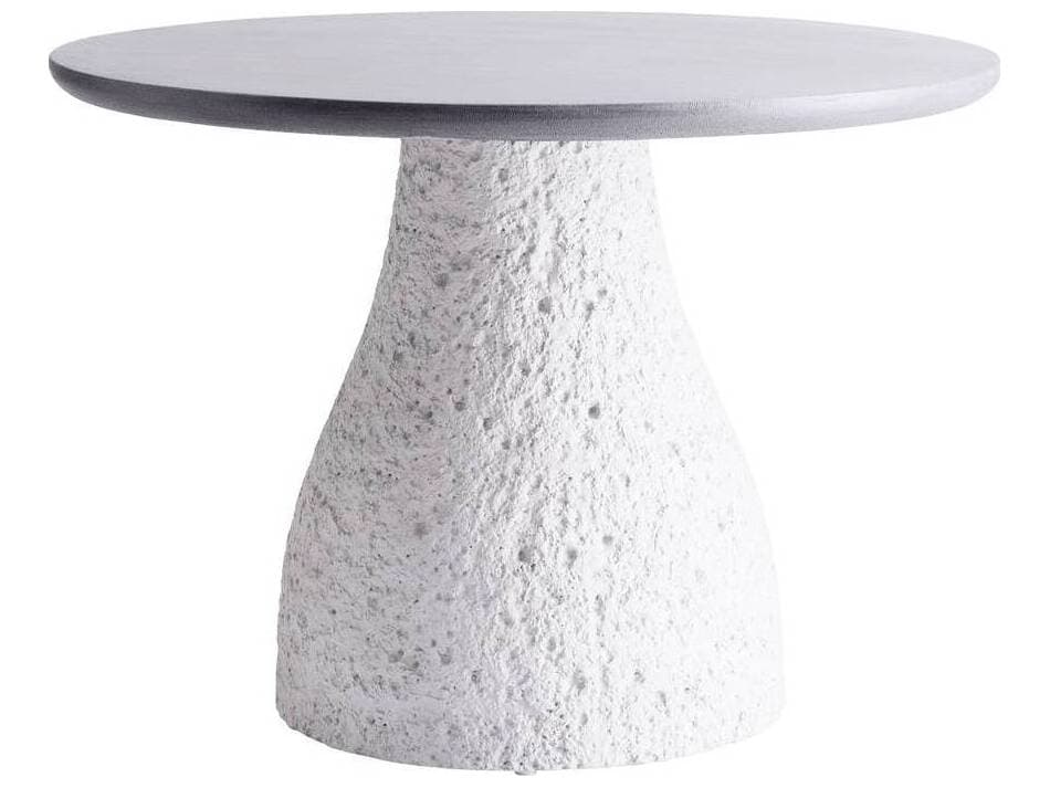Arteriors Home Ogden Round Stone White End Table