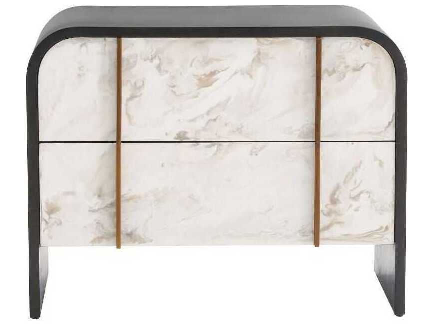 Arteriors Home Moira Rectangular Wood Ebony Cloud End Table