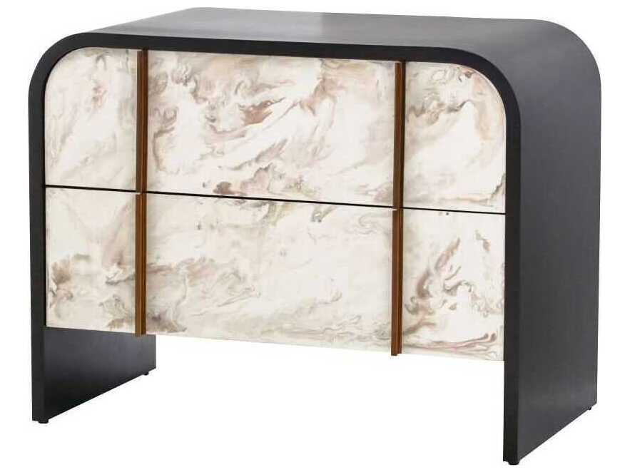 Arteriors Home Moira Rectangular Wood Ebony Cloud End Table