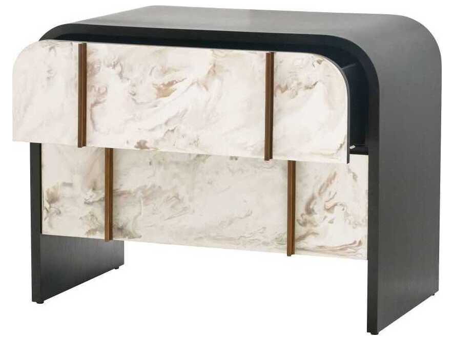 Arteriors Home Moira Rectangular Wood Ebony Cloud End Table