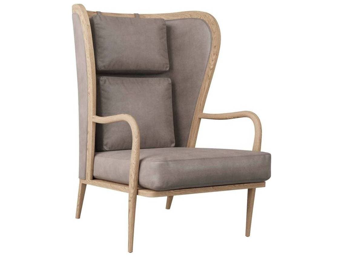 Arteriors Home Stassi Gray Leather Accent Chair