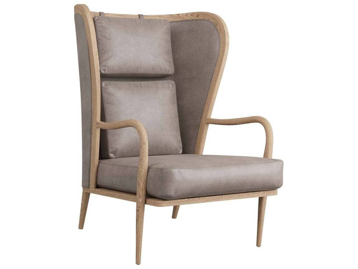 Arteriors Home Stassi Gray Leather Accent Chair