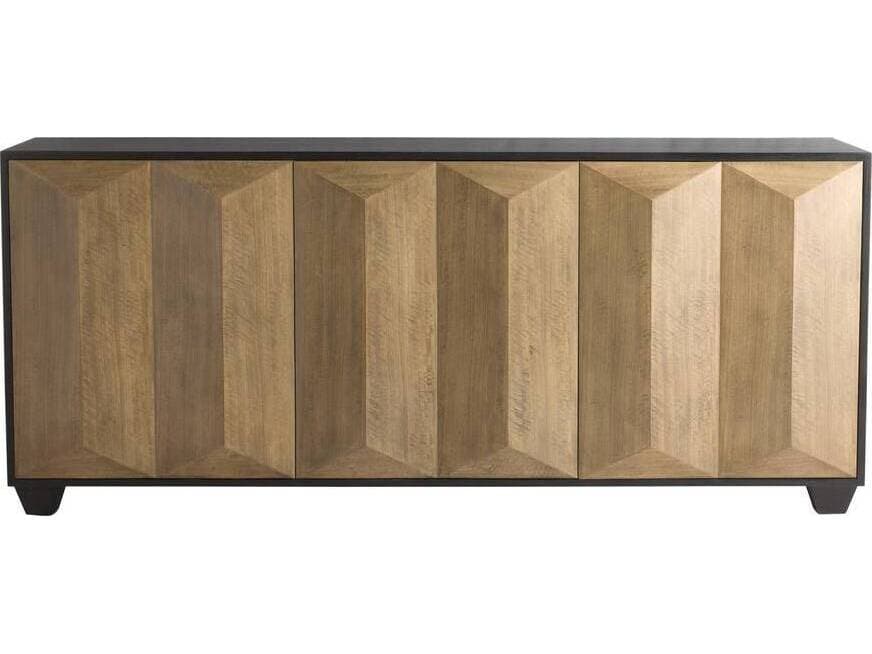 Arteriors Home Sapphire 79" Oak Wood Chamois Gray Ebony Sideboard