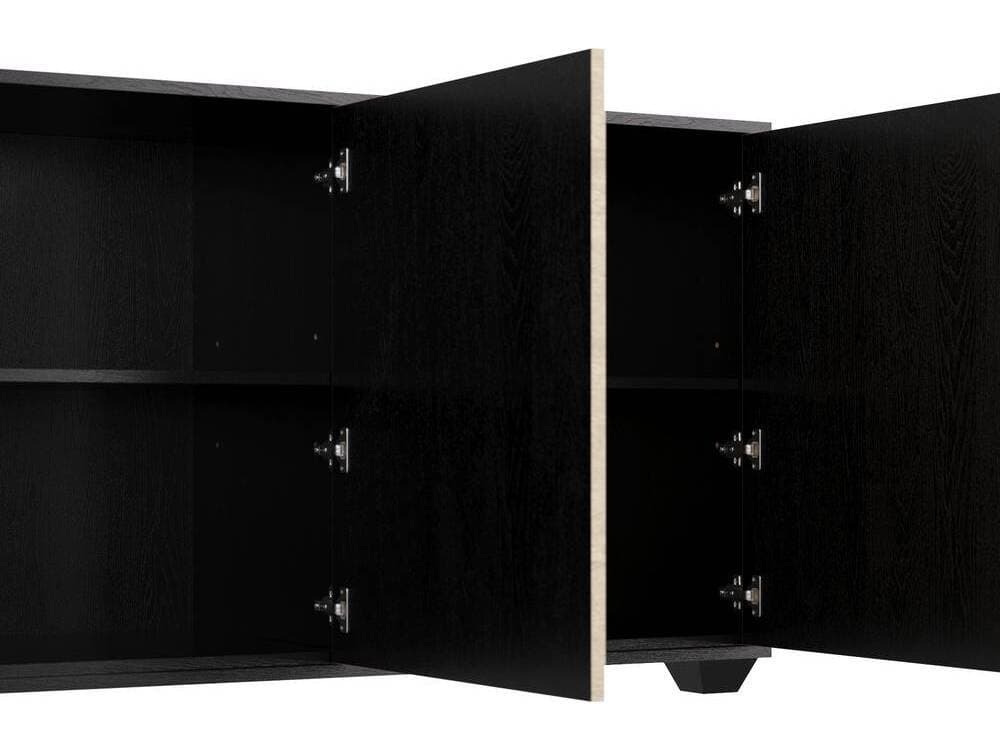 Arteriors Home Sapphire 79" Oak Wood Chamois Gray Ebony Sideboard