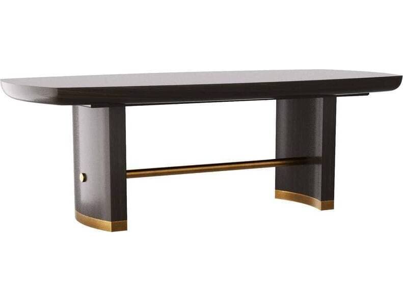 Arteriors Home Pembroke Rectangular Wood Ebony Dining Table
