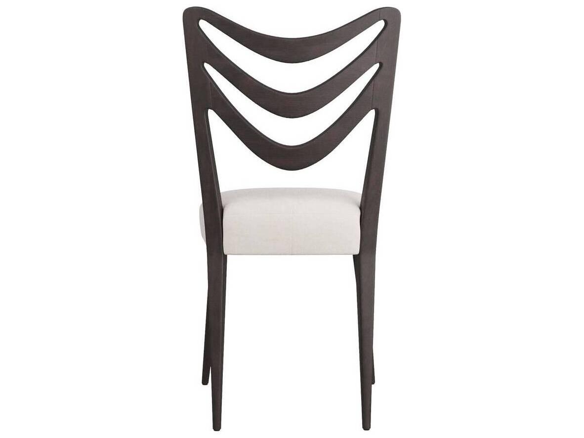 Arteriors Home Sutton Mahogany Wood Ebony Upholstered Armless Dining Chair
