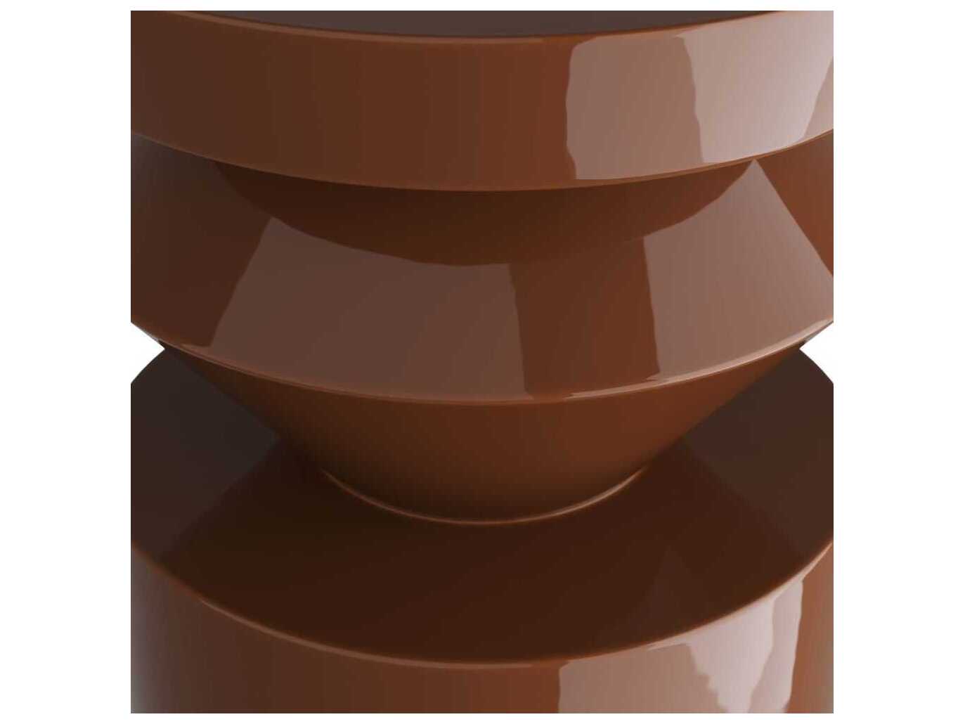 Arteriors Home Uma Round Fiberglass Paprika End Table