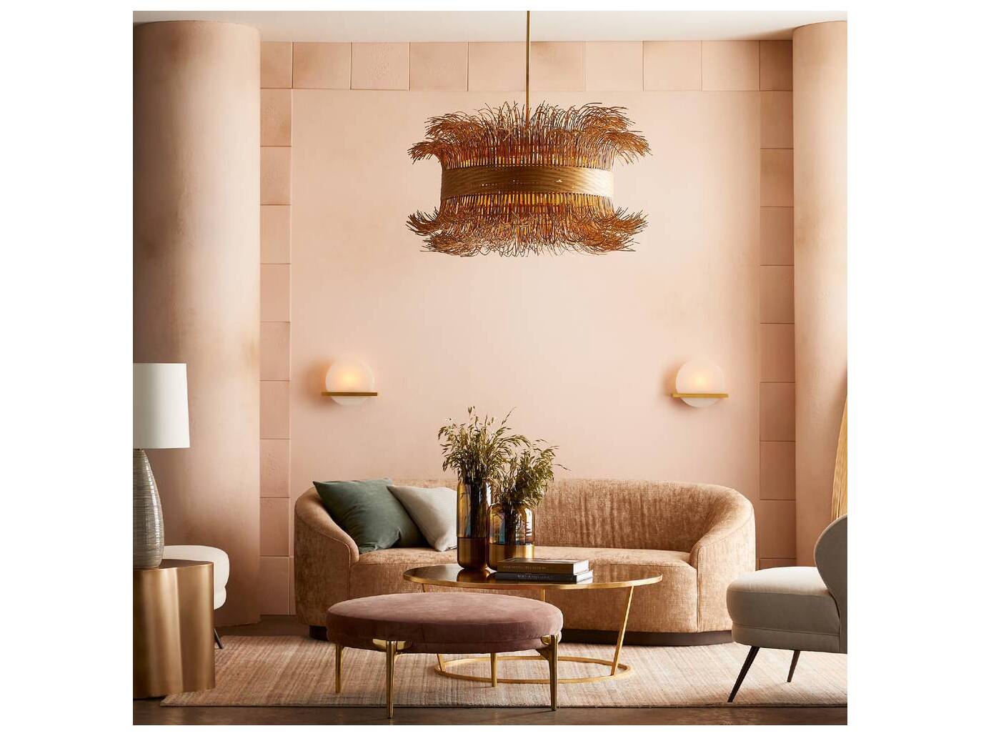 Arteriors Home Lowry Metal Antique Brass End Table