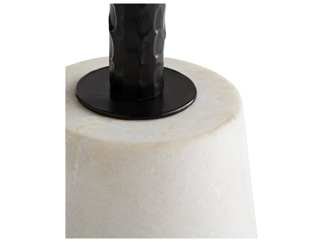 Arteriors Home Celeste White Black Round Marble Bar Table