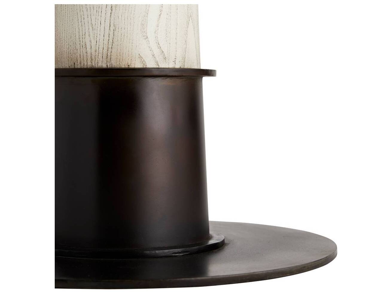 Arteriors Home Kamile Smoke Round Wood Bar Table