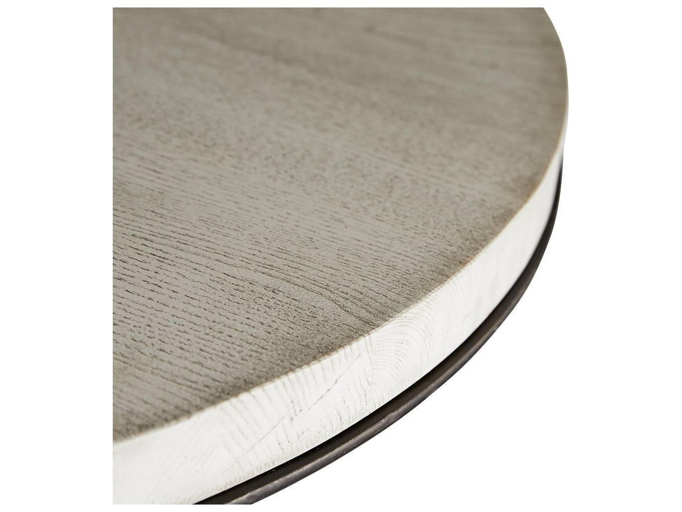 Arteriors Home Kamile Smoke Round Wood Bar Table