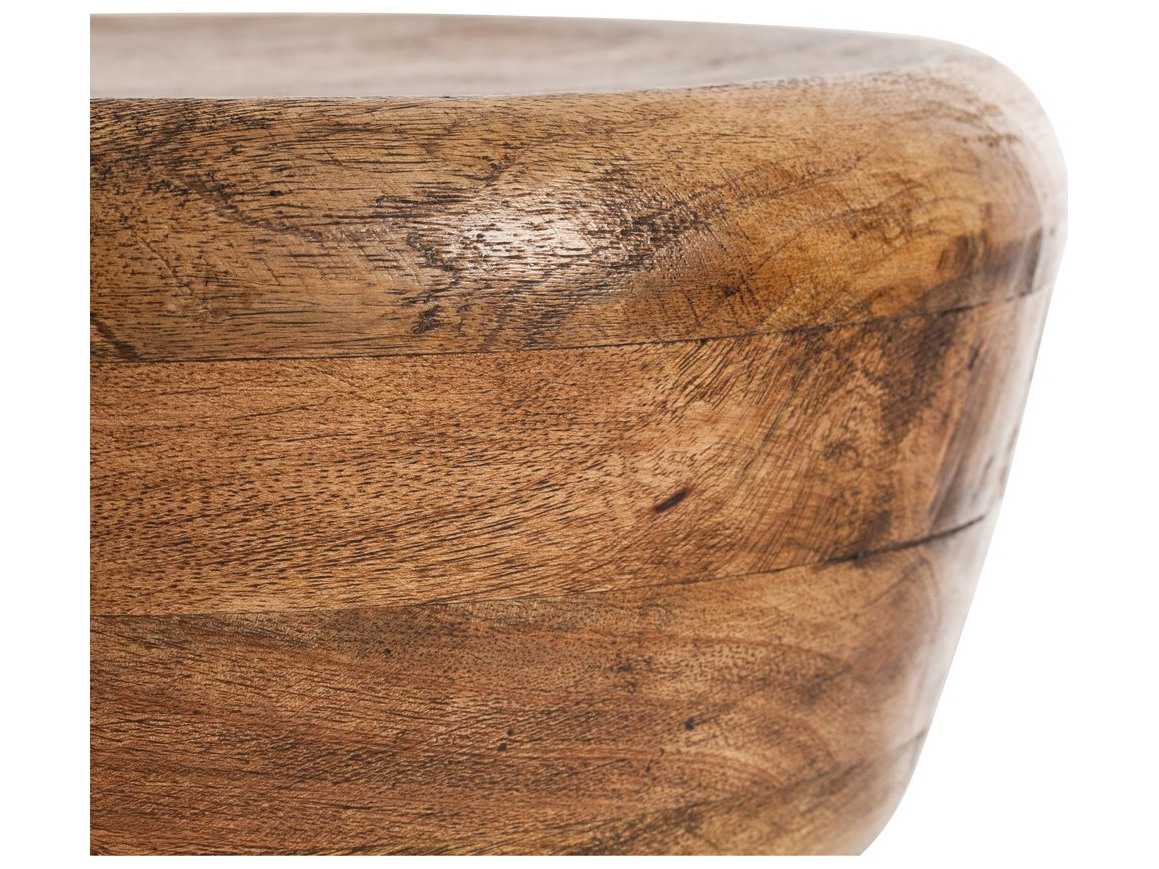 Arteriors Home Caymus Natural Waxed Wood Iron Swivel Mango Counter Stool