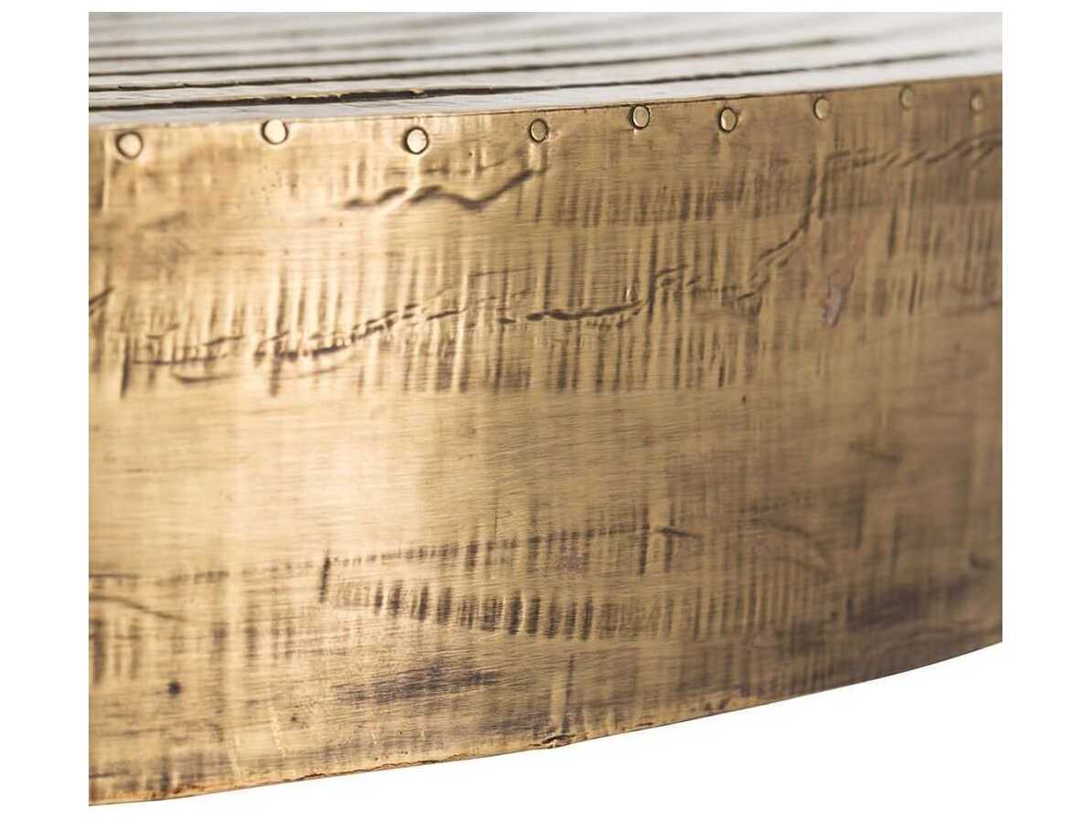 Arteriors Home Daryl Round Wood Antique Black End Table