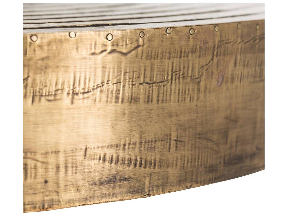 Arteriors Home Daryl Round Wood Antique Black End Table