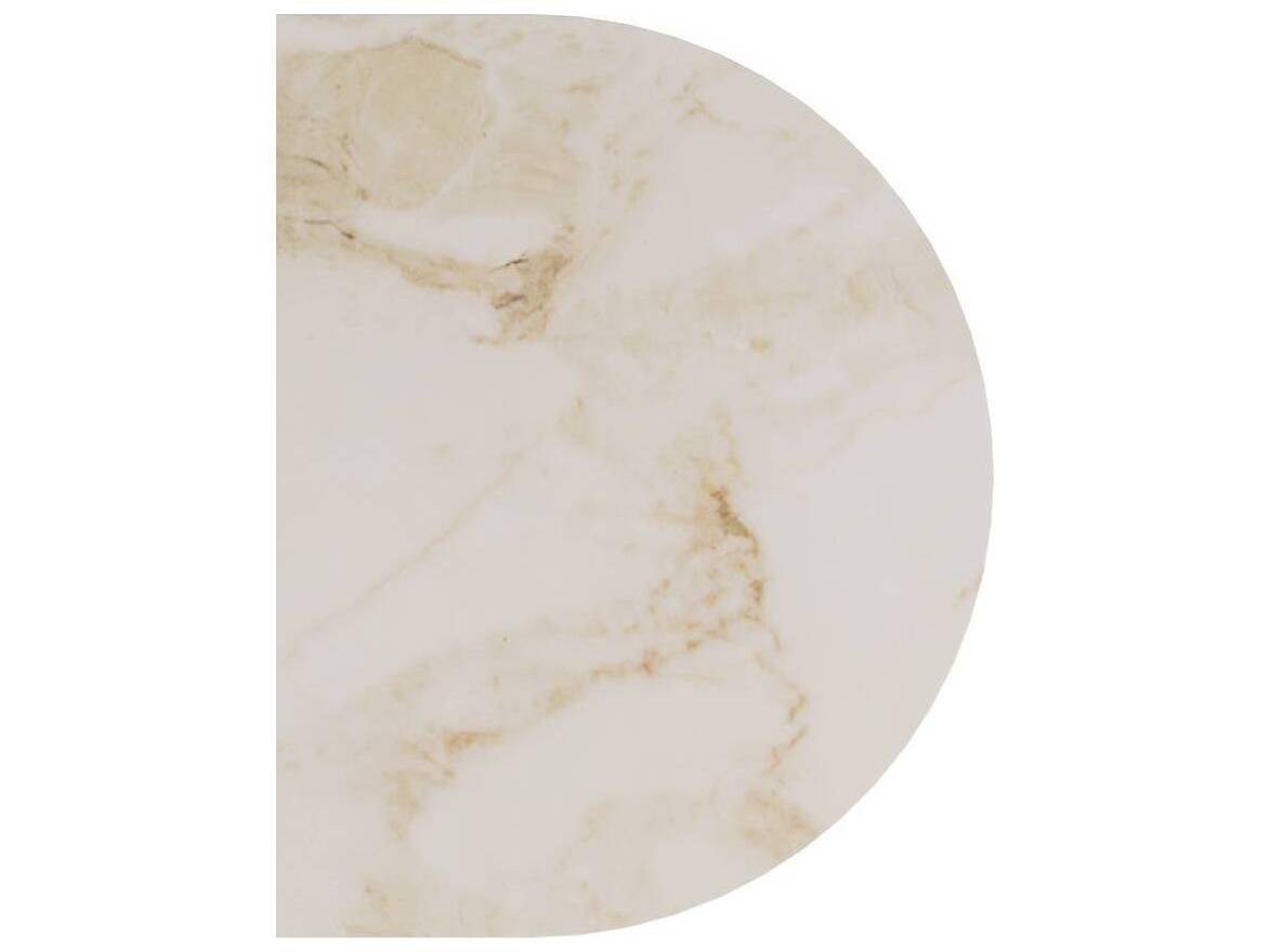 Arteriors Home Stewart Oval Marble Natural Iron Console Table