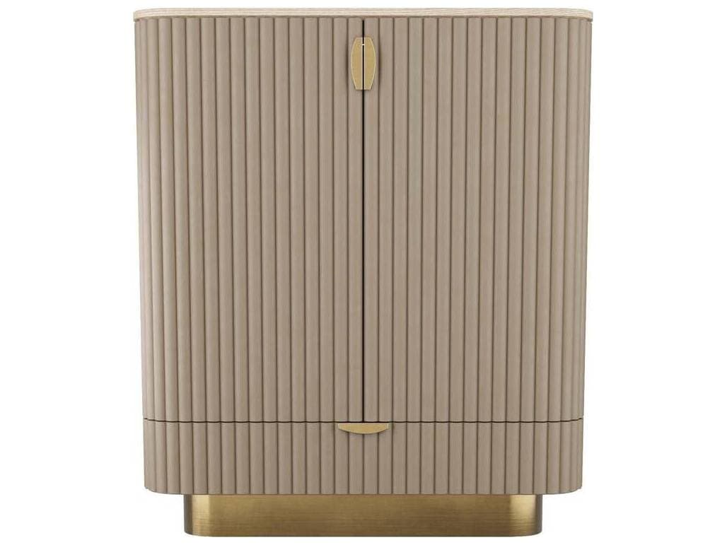 Arteriors Home Pontevera Beige Oak Wood Morel Bar Cabinet