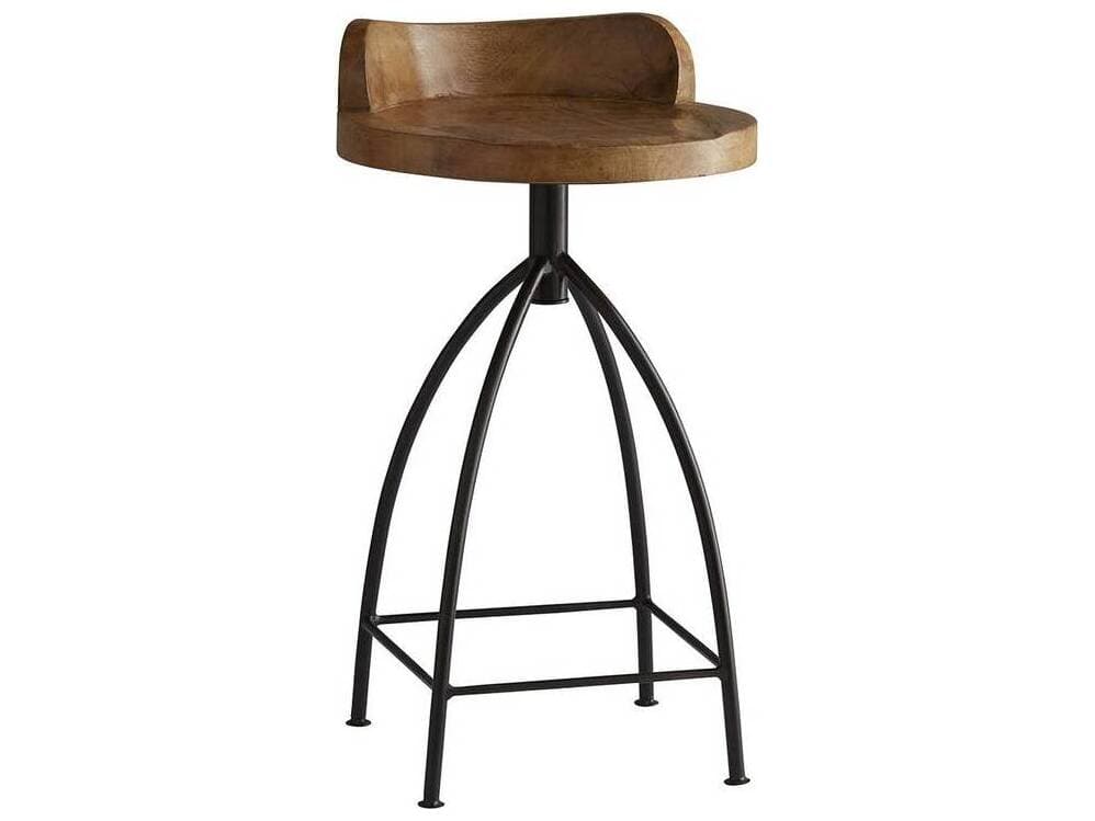 Arteriors Home Henson Swivel Sanblast Antique Wax Counter Stool