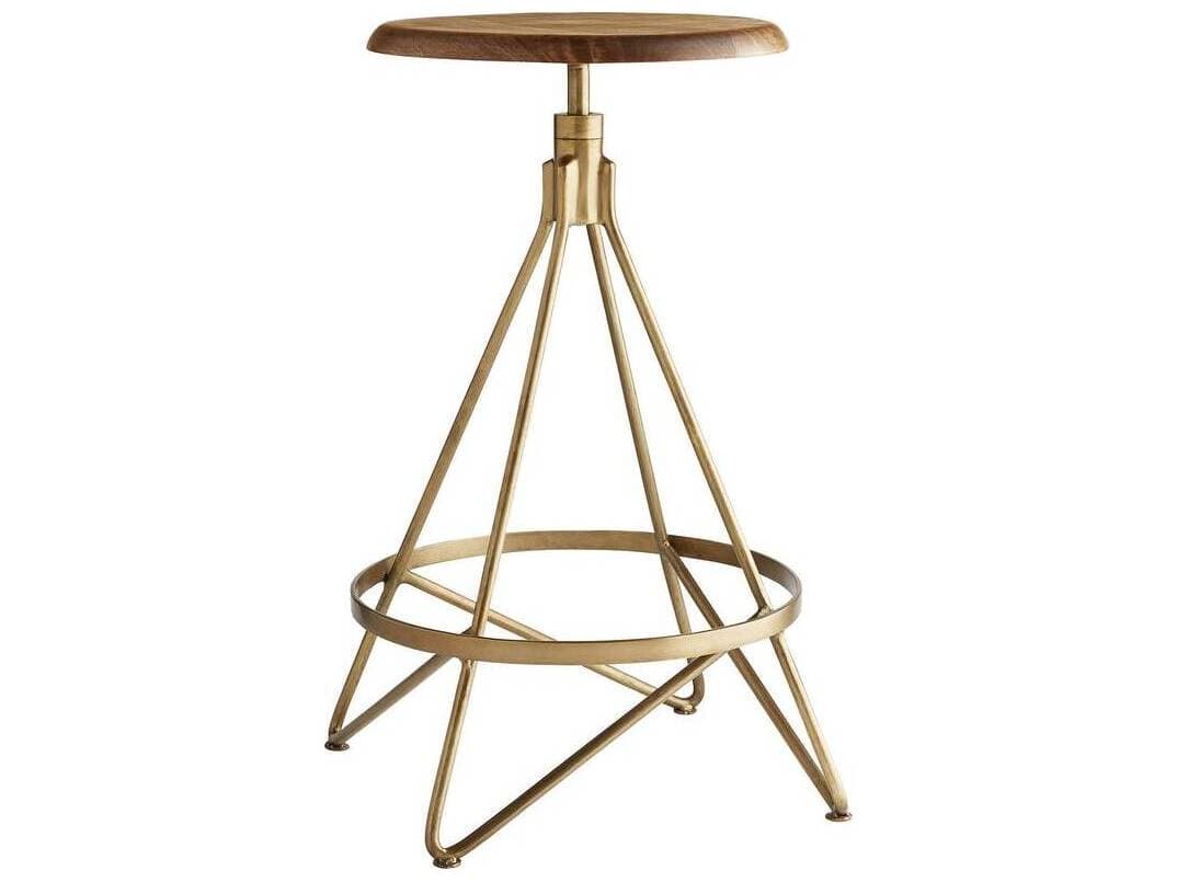 Arteriors Home Wyndham Swivel Natural Wax Counter Stool