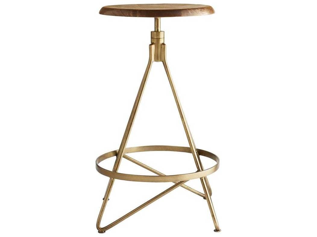 Arteriors Home Wyndham Swivel Natural Wax Counter Stool