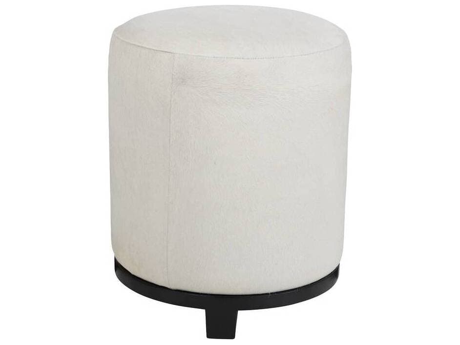 Arteriors Home Wimberley Cream Leather Ottoman