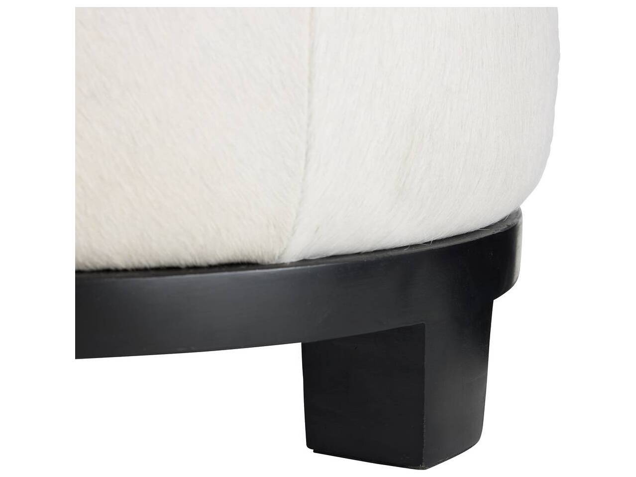 Arteriors Home Wimberley Cream Leather Ottoman