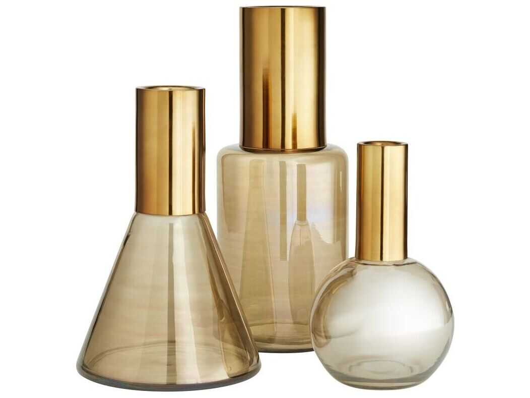 Arteriors Home Union Smoke Luster Vase Set of 3