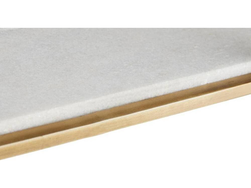 Arteriors Home Trainor Marble Antique Brass Bar Cart