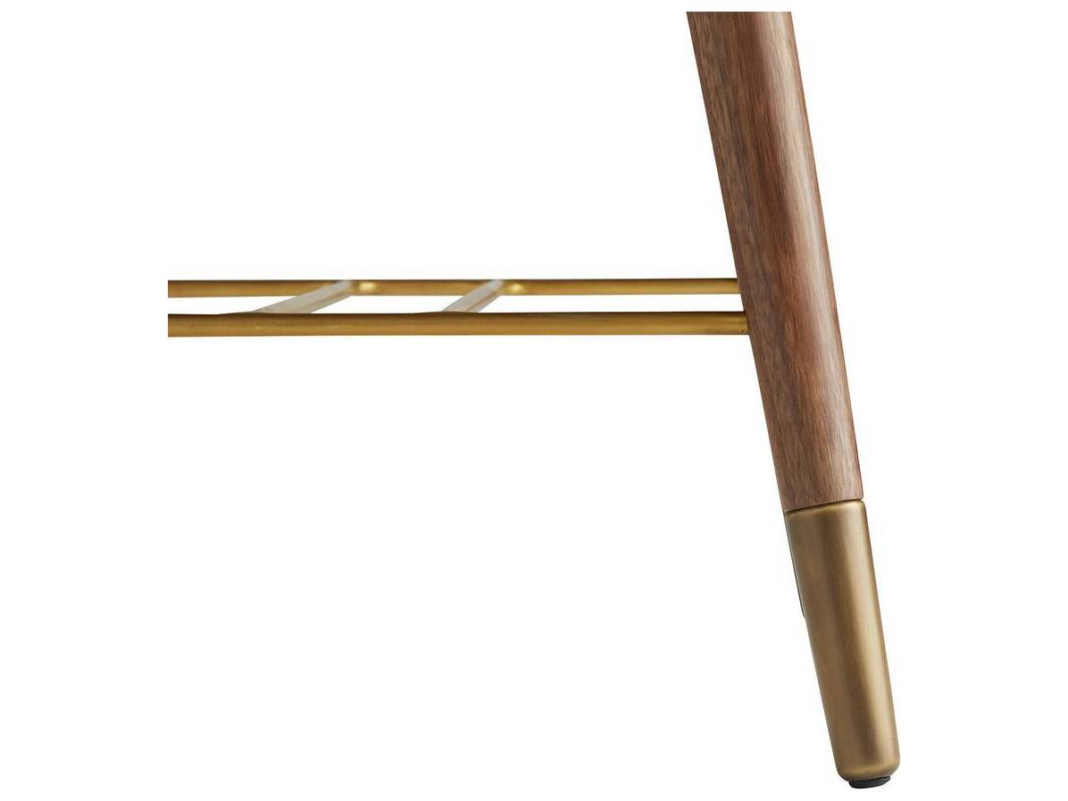 Arteriors Home Walsh Black Walnut Leather Counter Stool