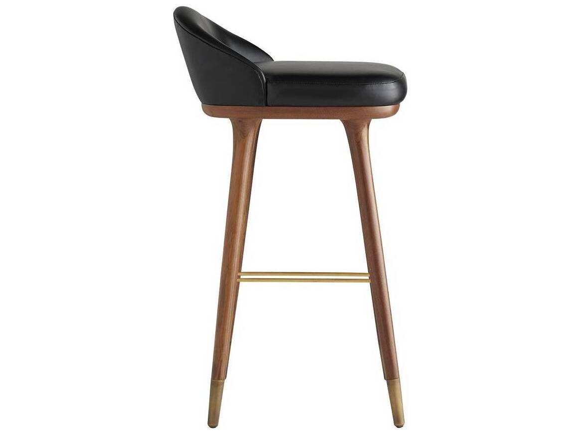 Arteriors Home Walsh Black Walnut Leather Bar Stool