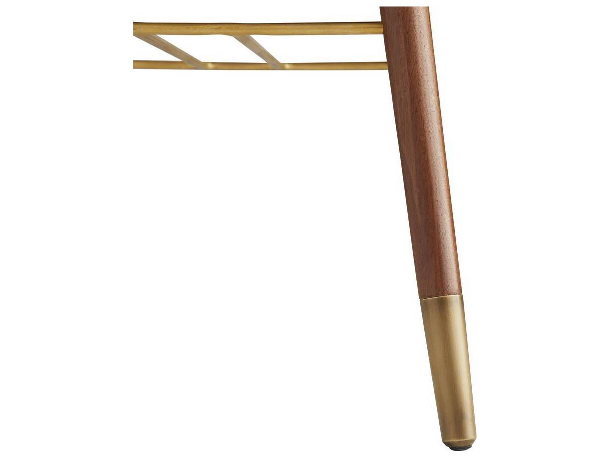 Arteriors Home Walsh Black Walnut Leather Bar Stool