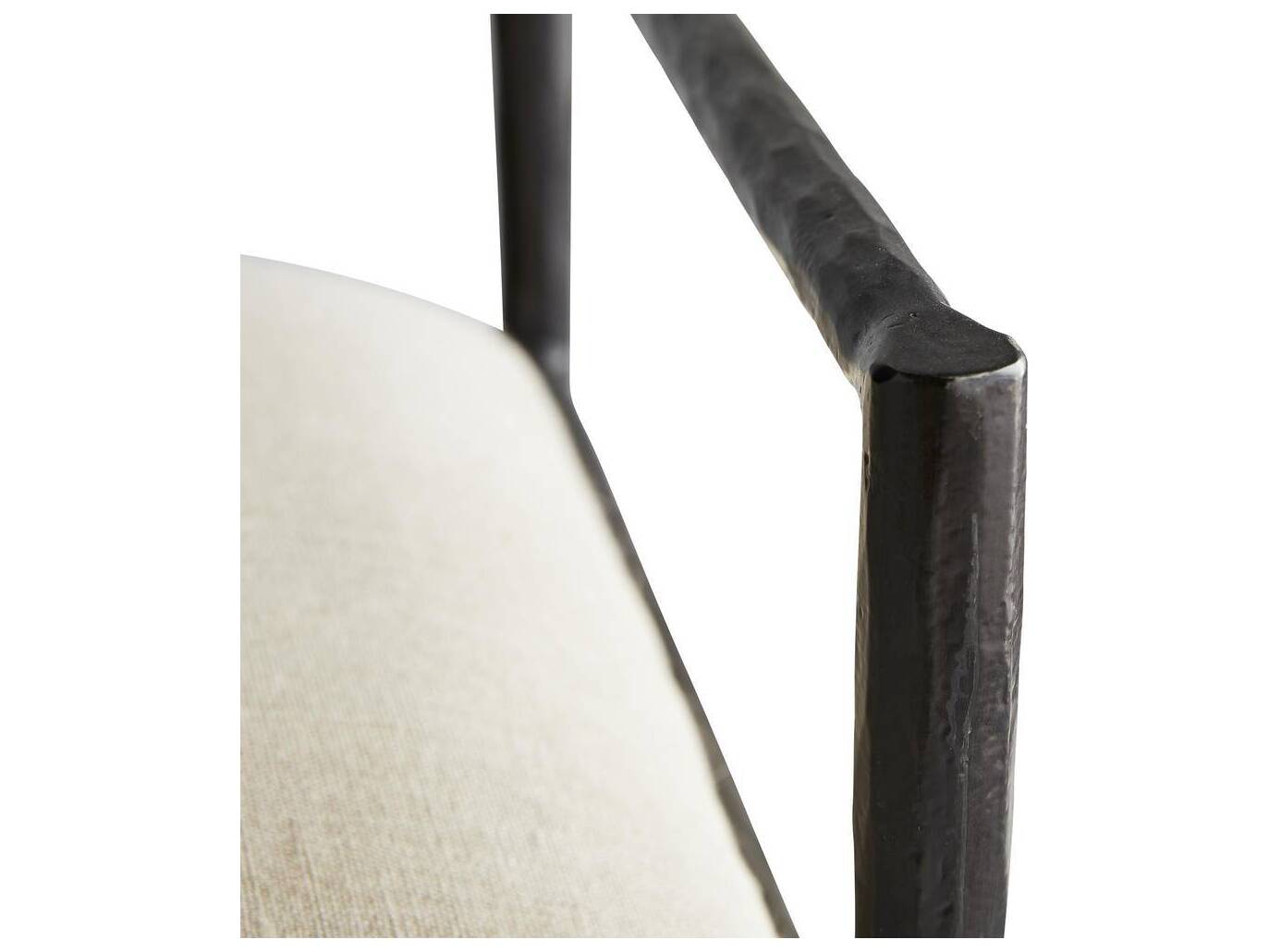 Arteriors Home Barbana Natural Linen White Upholstered Accent Bench