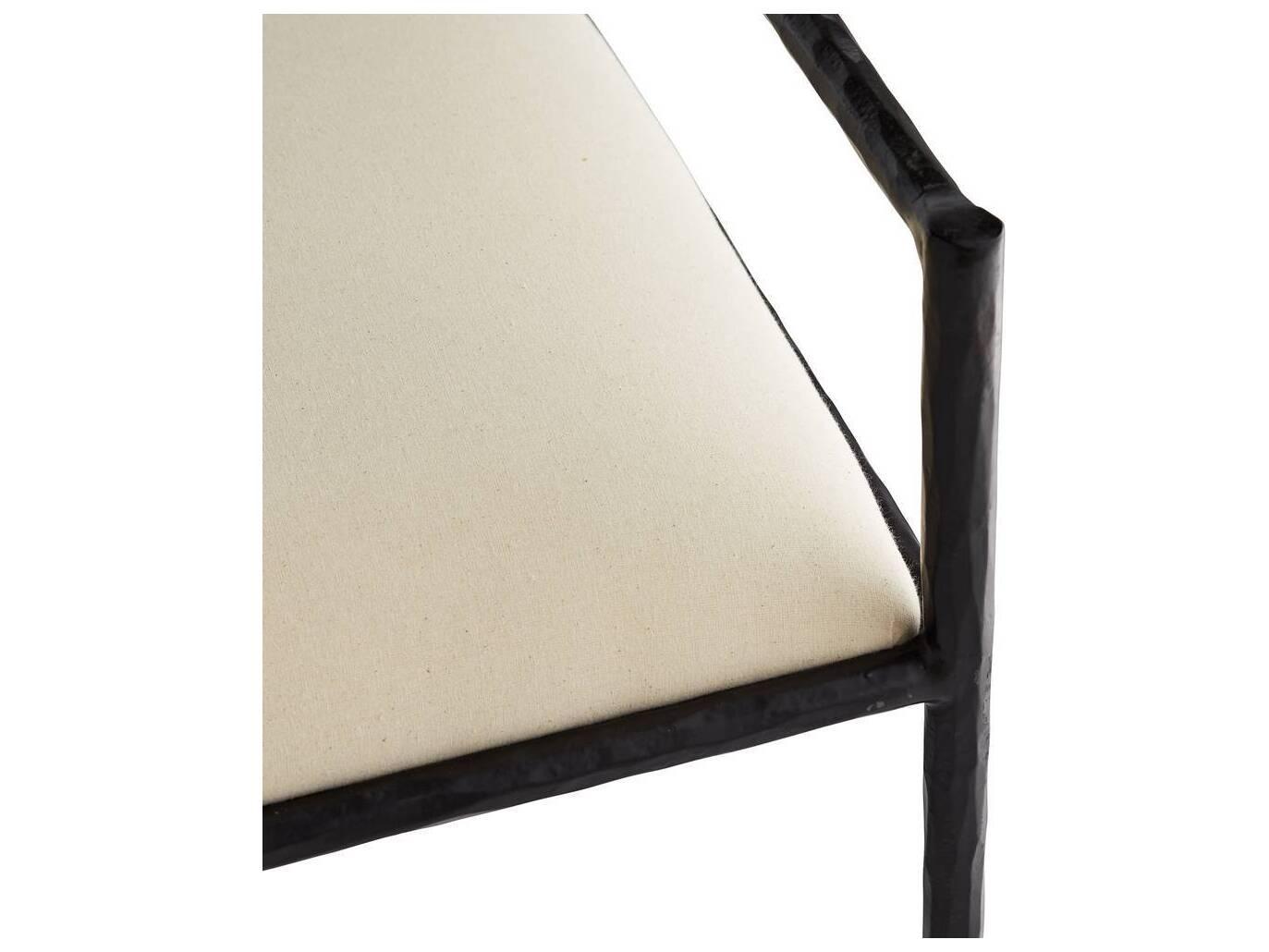 Arteriors Home Barbana Muslin White Upholstered Accent Bench