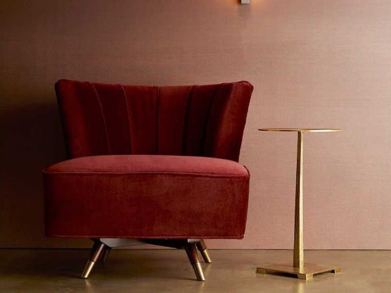 Arteriors Home Otelia  Round Metal Vintage Brass End Table