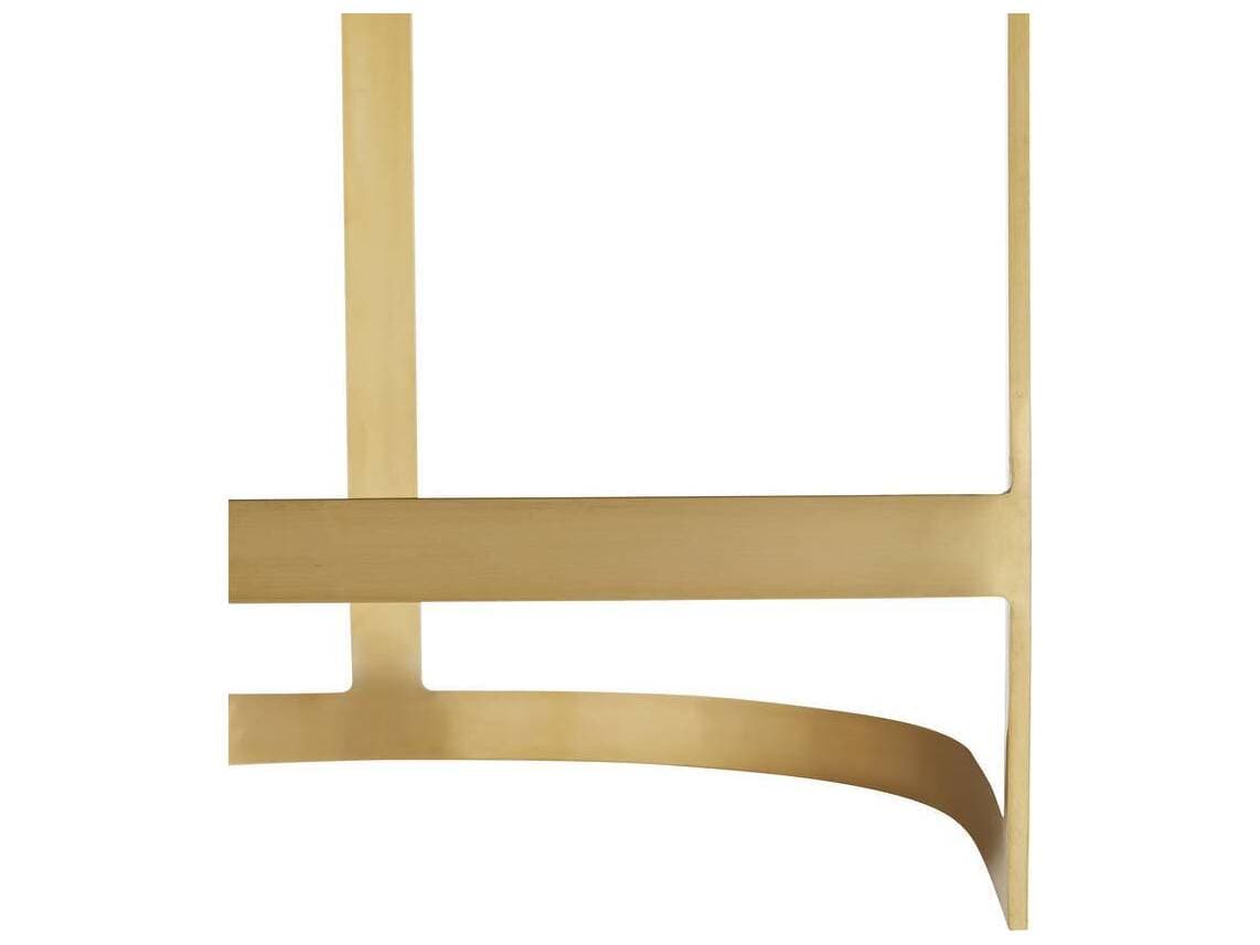 Arteriors Home Tatum Dim Gray Antique Brass Leather Counter Stool