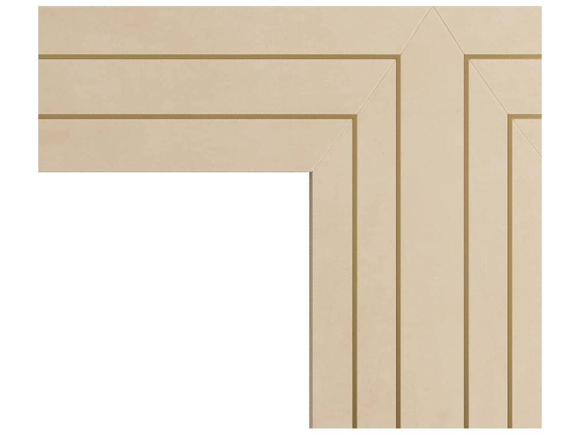 Arteriors Home Romeo Rectangular Leather Taupe Antique Brass Console Table