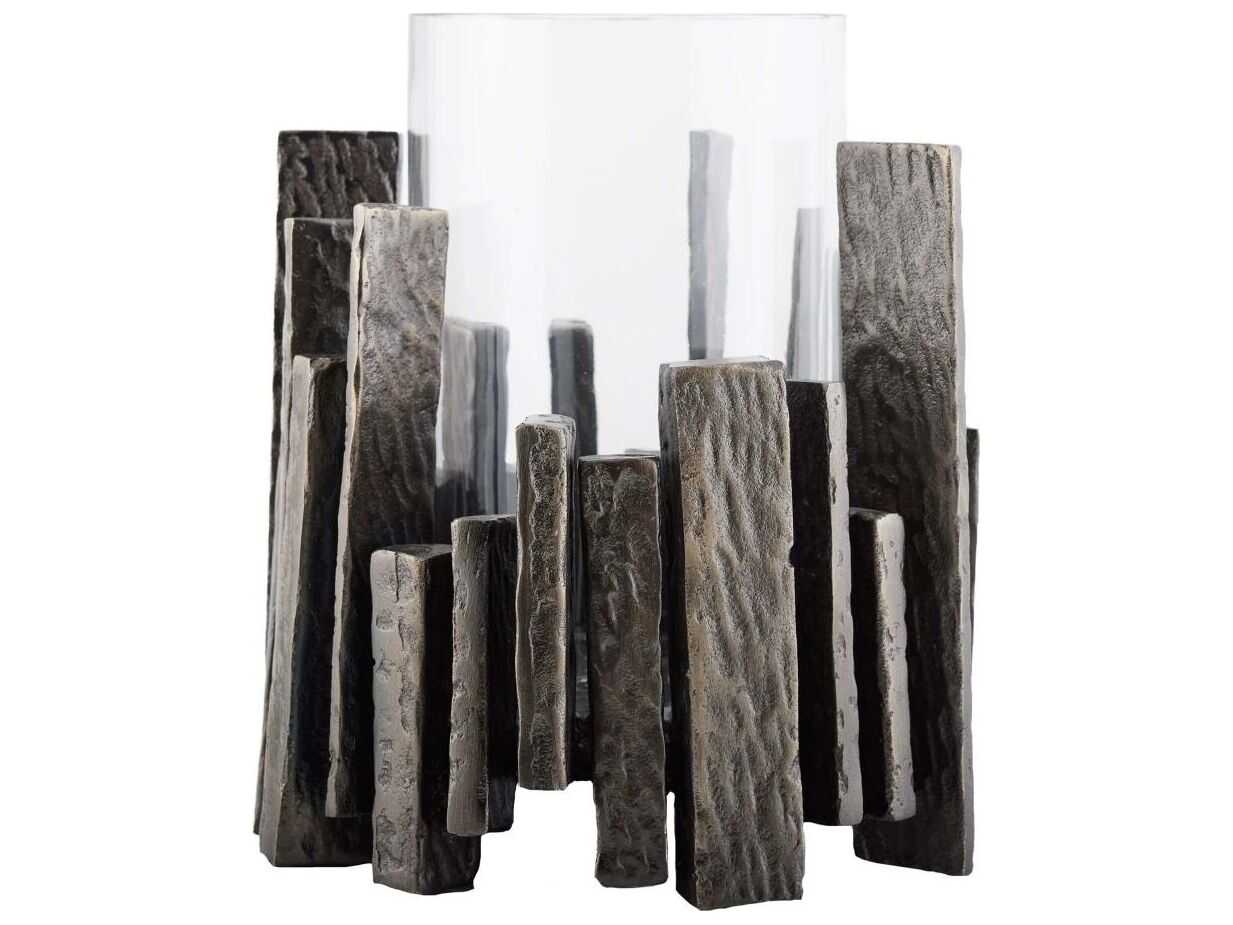 Arteriors Home Salvator Antiqued Aluminum Hurricane