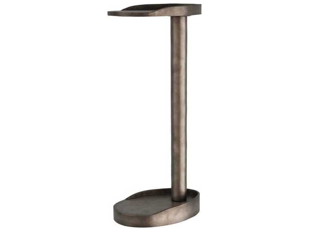 Arteriors Home Slade Oval Metal Graphite End Table