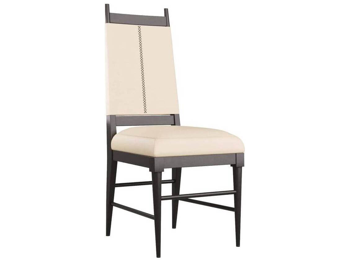 Arteriors Home Keegan Beech Wood Beige Leather Armless Dining Chair
