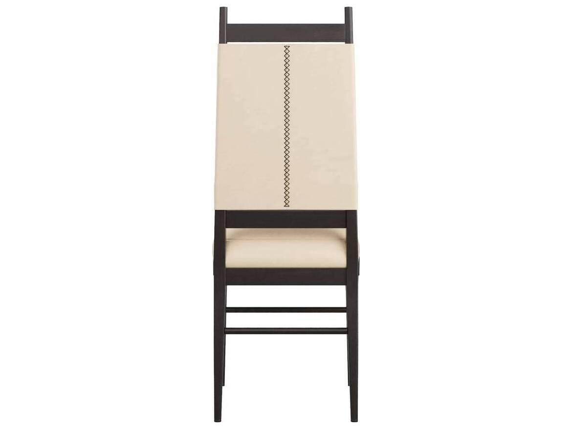 Arteriors Home Keegan Beech Wood Beige Leather Armless Dining Chair