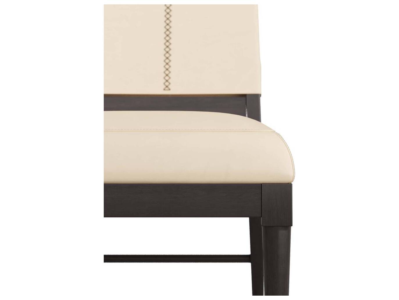 Arteriors Home Keegan Beech Wood Beige Leather Armless Dining Chair
